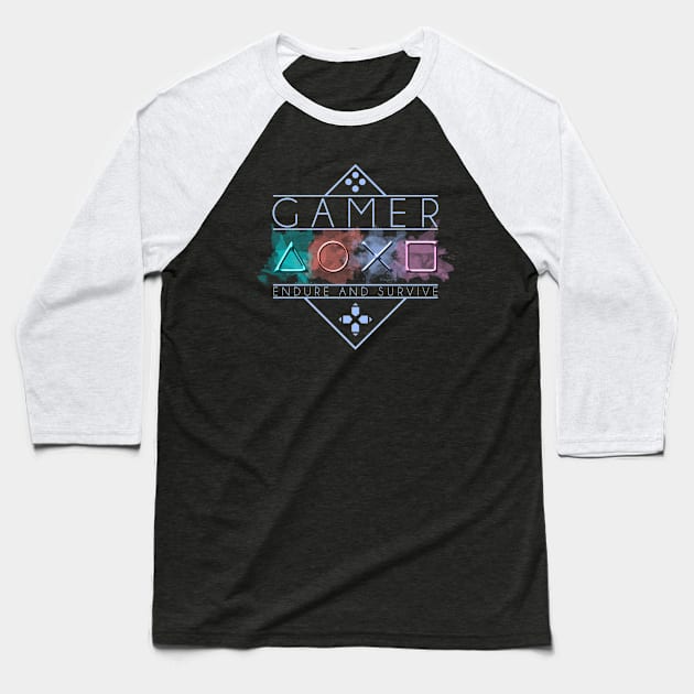Gamer Baseball T-Shirt by Bomdesignz